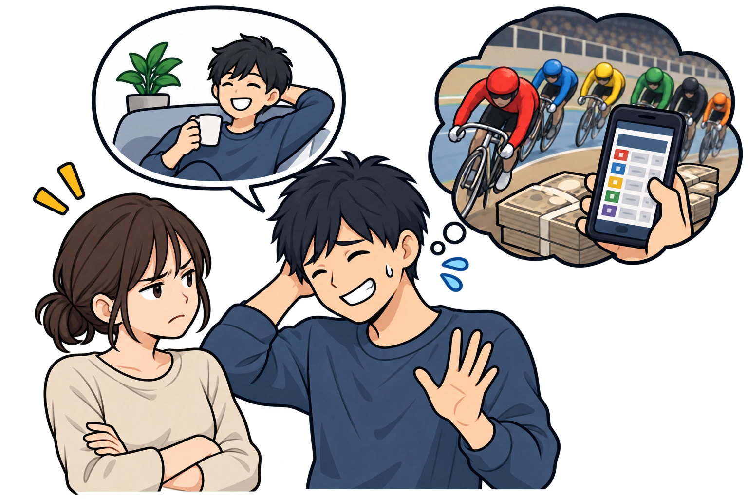 ギャンブルをしたことを家族に隠す人
