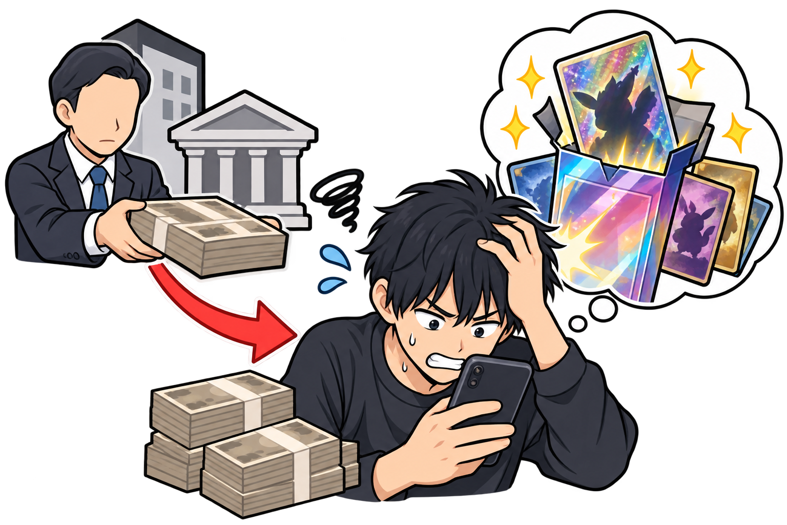 オリパのためにお金を借りる人